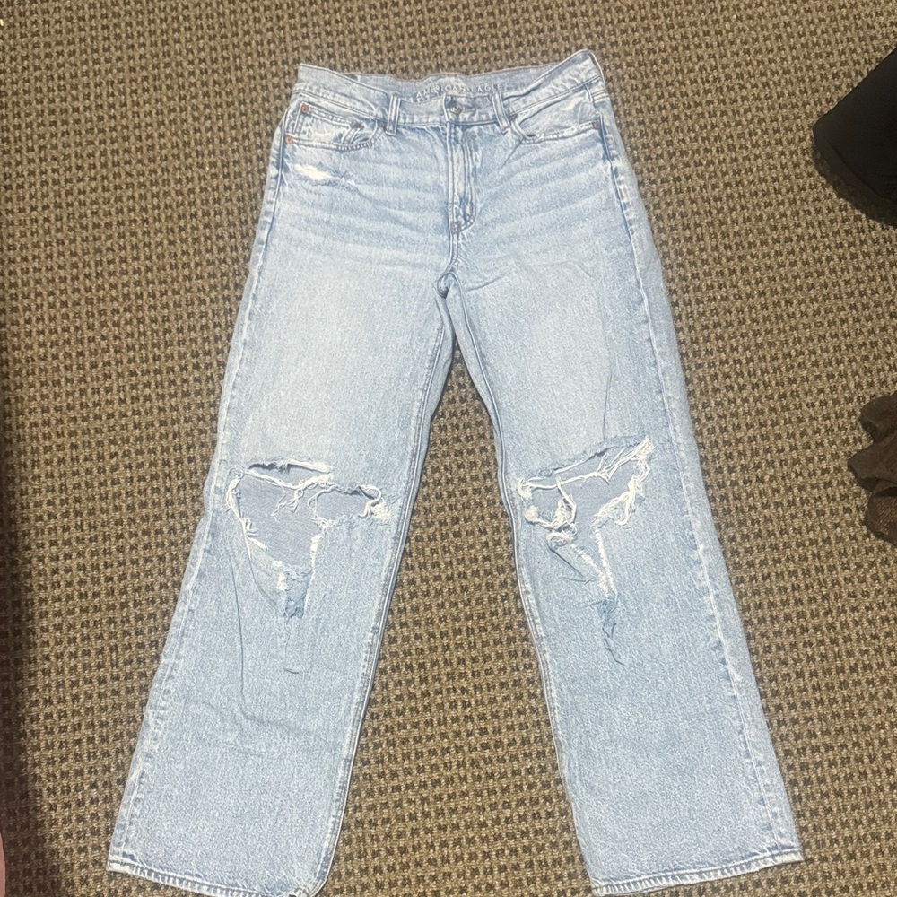 American Eagle Outfitters Light Blue Straight Leg Jeans